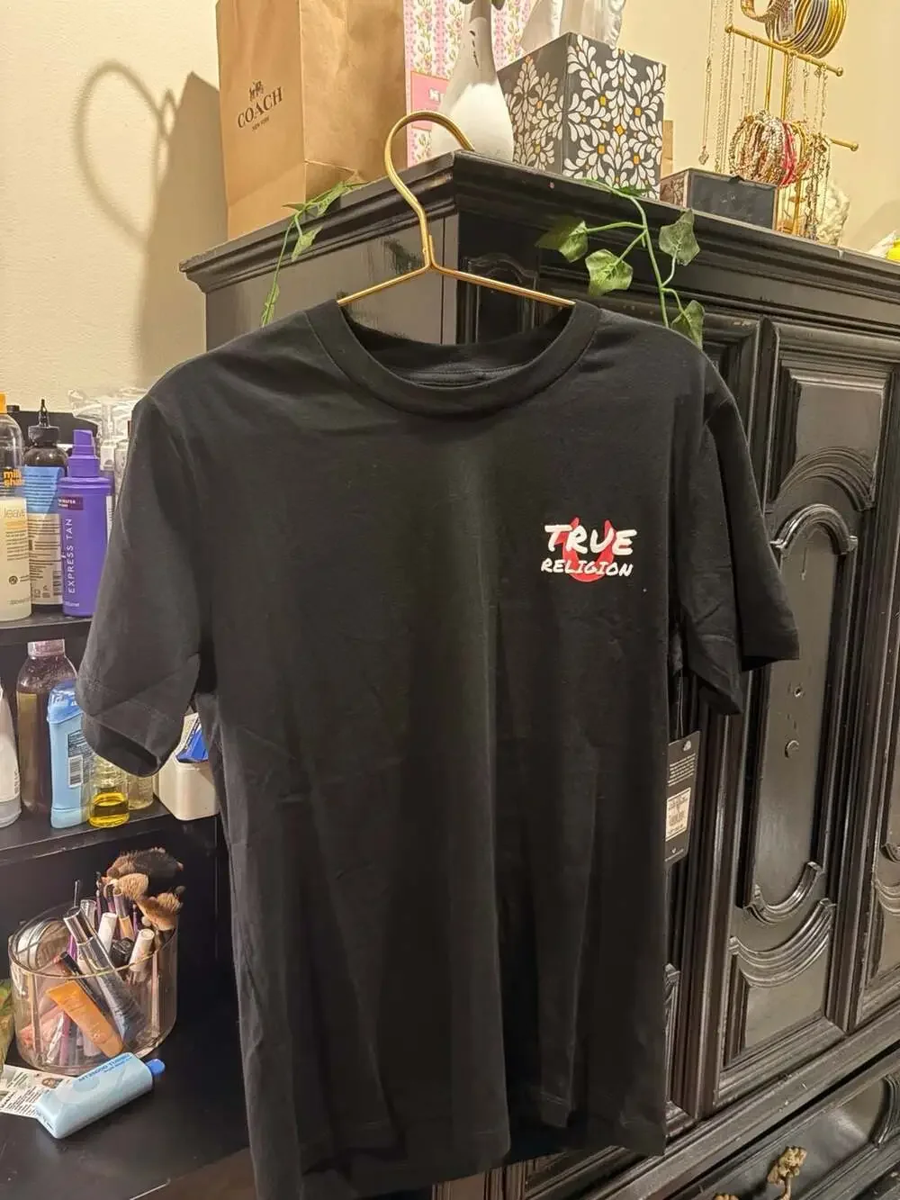 True Religion Script Newspaper Tee
